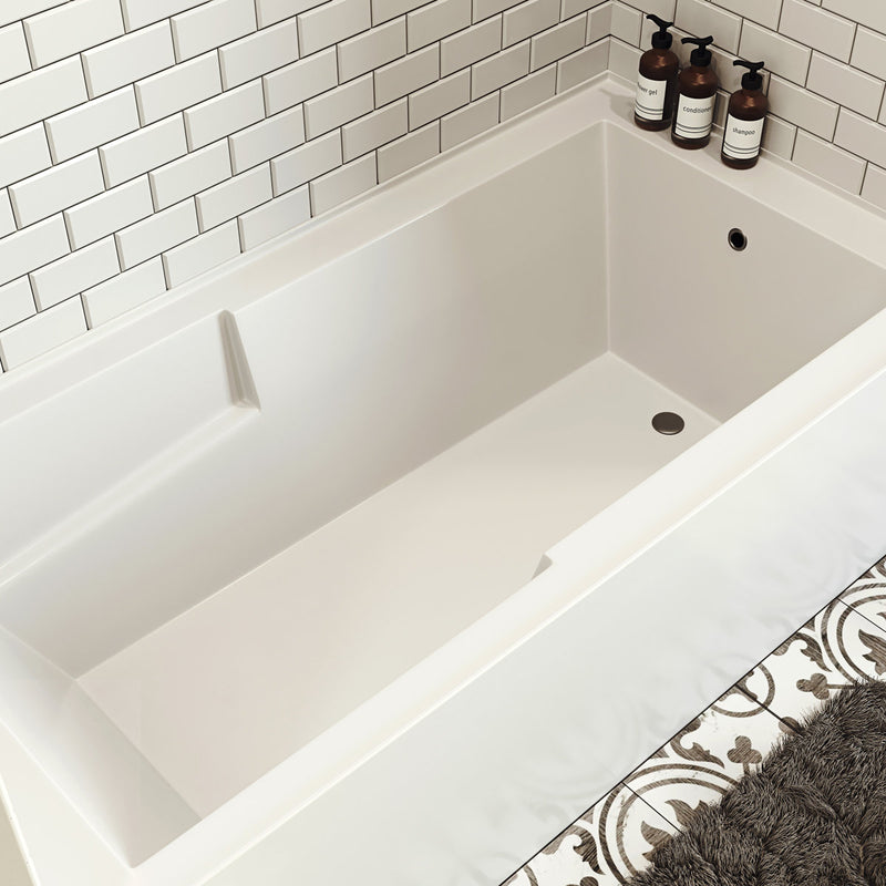 Voltaire 72 x 36 Soaking Alcove Bathtub By Swiss Madison Brand New Right Orientation With Apron