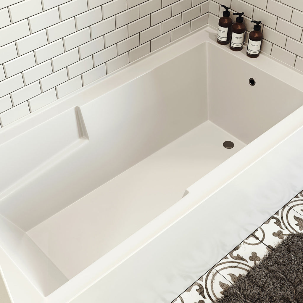 Voltaire 72 x 36 Soaking Alcove Bathtub By Swiss Madison Brand New Right Orientation With Apron