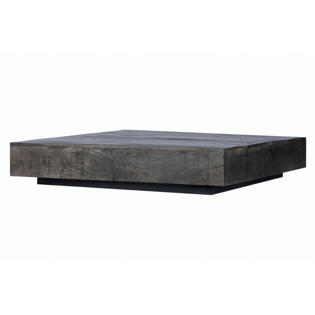 47.2" Square Wood Coffee Cocktail Table Indoor or Oudoor Patio Pedestal Design Grey Low Profile
