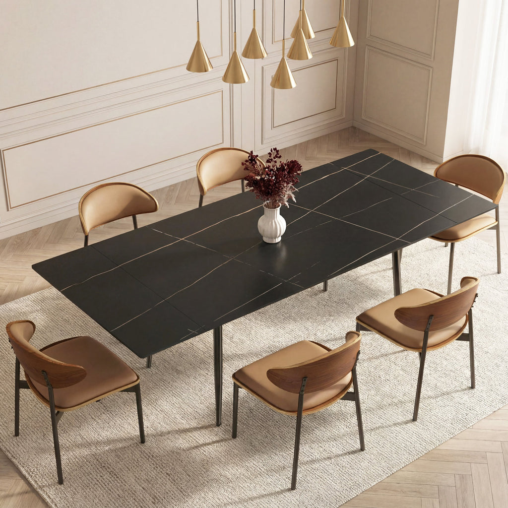 63" to 94.5" Exendable Sintered Stone Dining Kitchen Table Modern New Quality