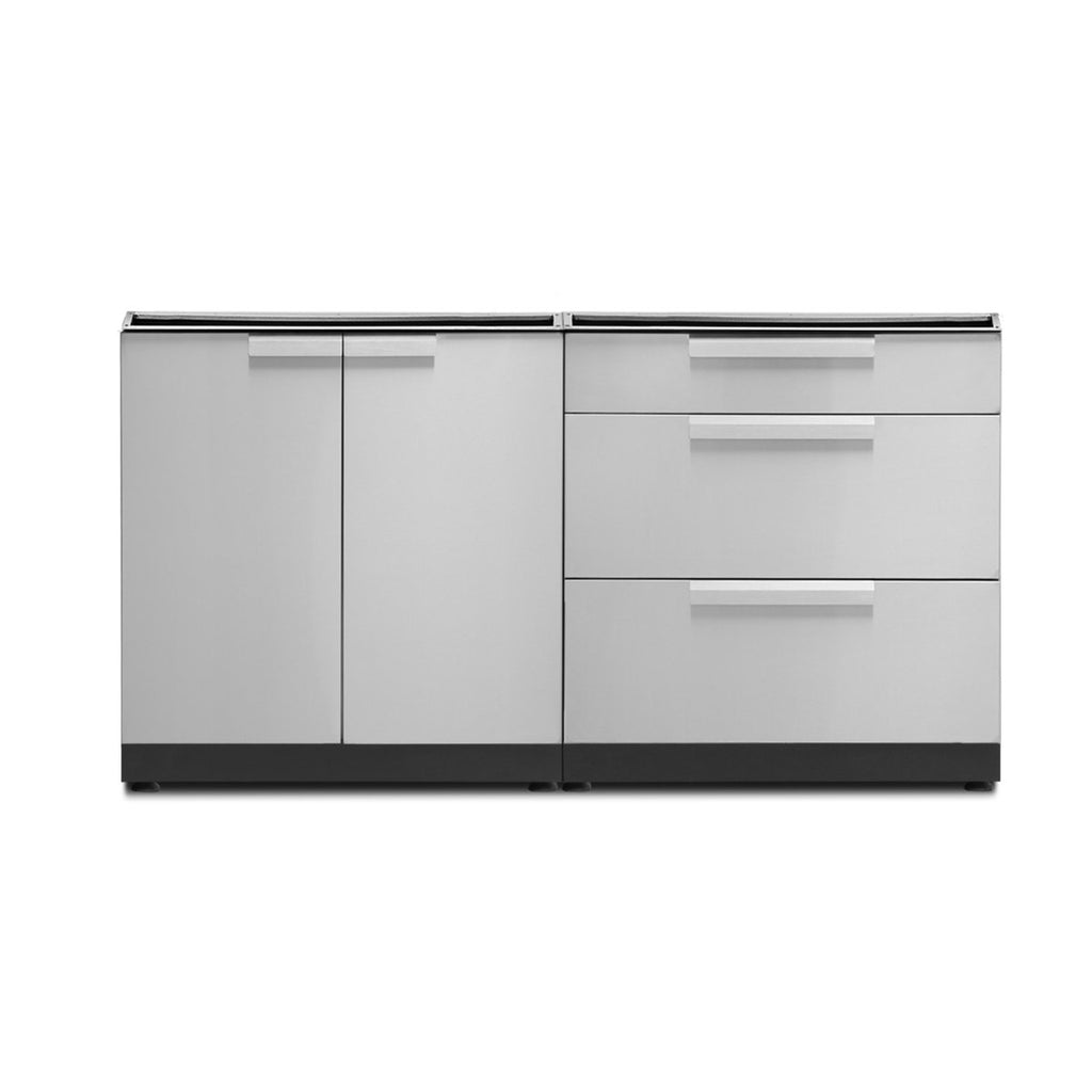 Outdoor Kitchen Stainless Steel 64" W 2 Piece Modular Cabinet Set Ample Drawer & Cabinet Storage  New In Box Patio